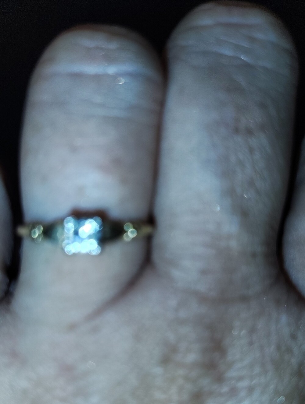 14k Gold Diamond 1930-1940 Vintage Solitaire Ring